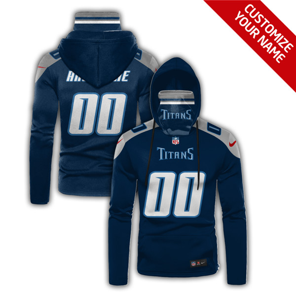Men's Tennessee Titans Navy 2020 Customize Hoodie Mask Men's Tennessee Titans Navy 2020 Customize Hoodie Mask